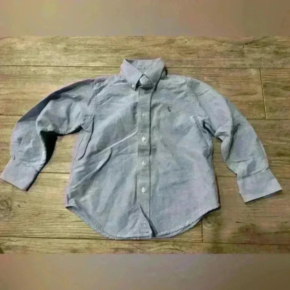 Ralph Lauren Blue button up long sleeve size 4T - Picture 1 of 4